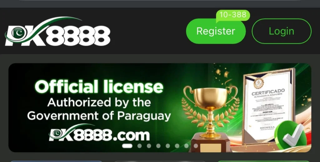 PK8888 Registration & Login